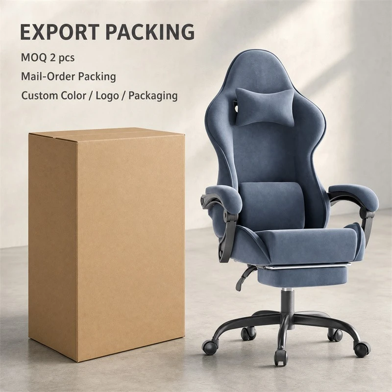 Morandi Grey Velvet Fabric Gaming Chair best